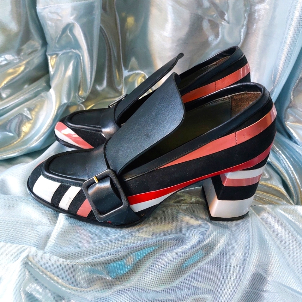 MSGM Made in Italy Shoes Woman Leather Suede Size 38